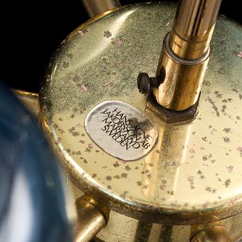 HANS-AGNE JAKOBSSON, a brass and glass ceiling light, Markaryd.