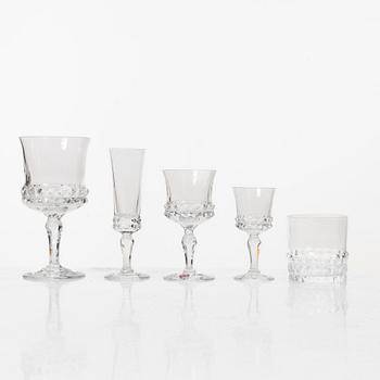 Ingeborg Lundin, a 60-piece glass service, 'Silvia', Orrefors, Sweden.