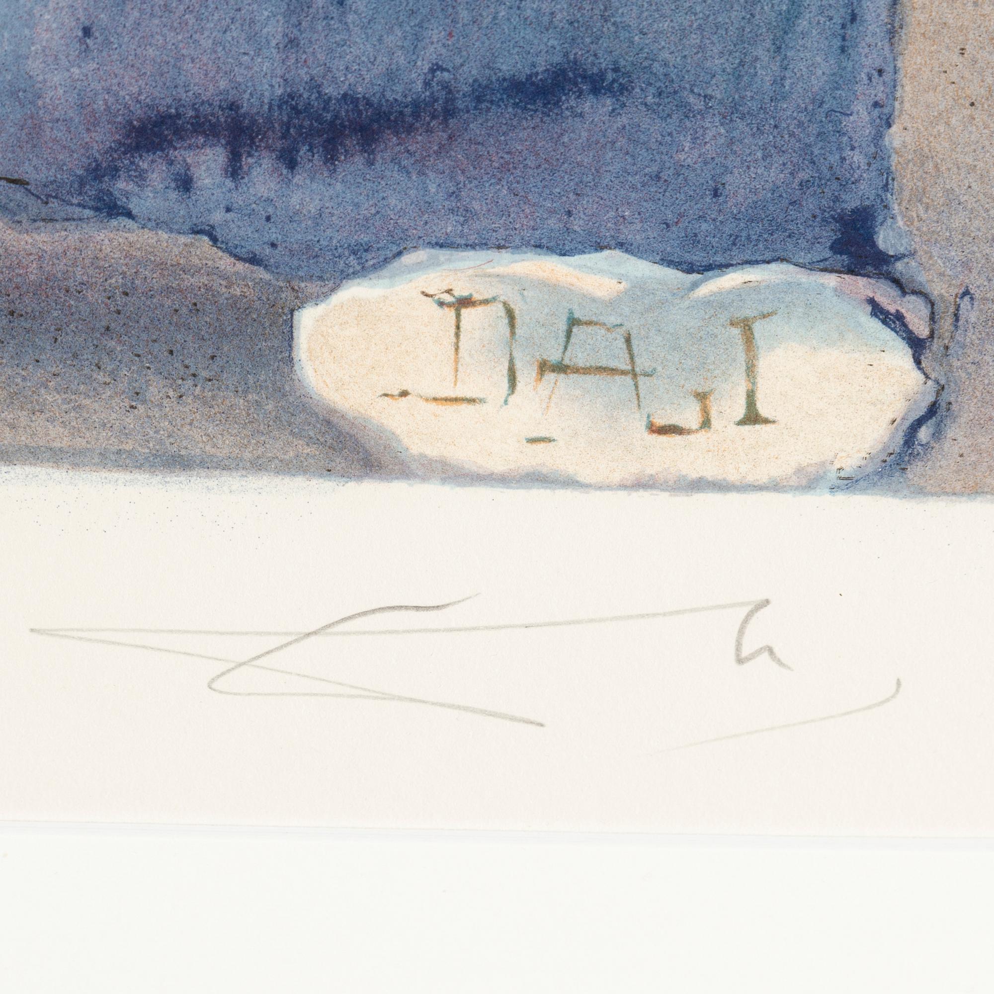 SALVADOR DALÍ, lithograph in colours, signed and numbered 80/125.