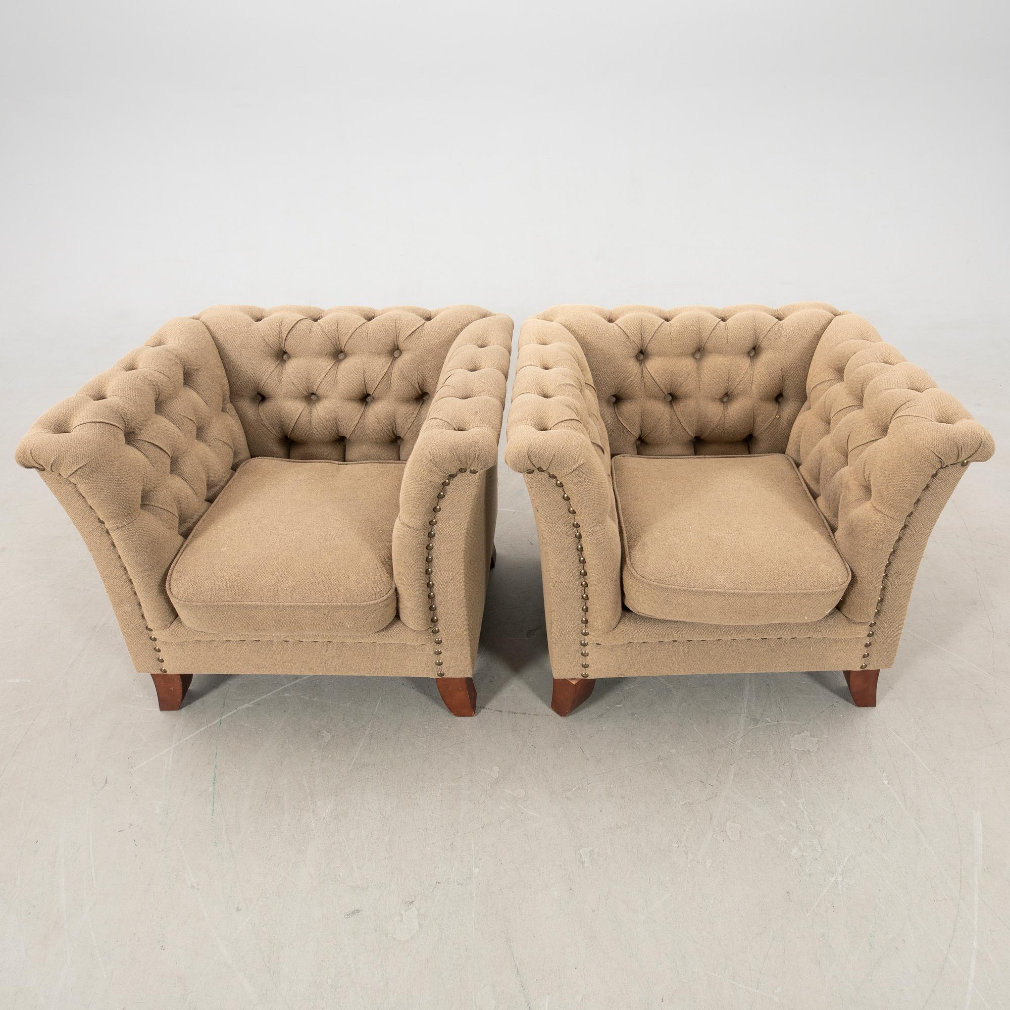 Armchairs 1 pair, late 20th century.