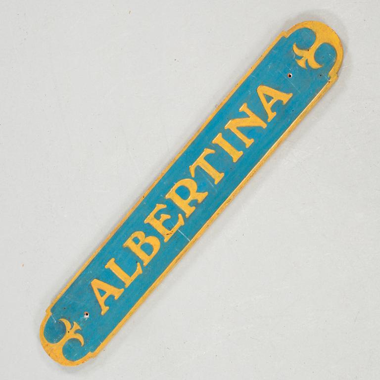 FARTYGSSKYLT, "Albertina", 1900-tal.