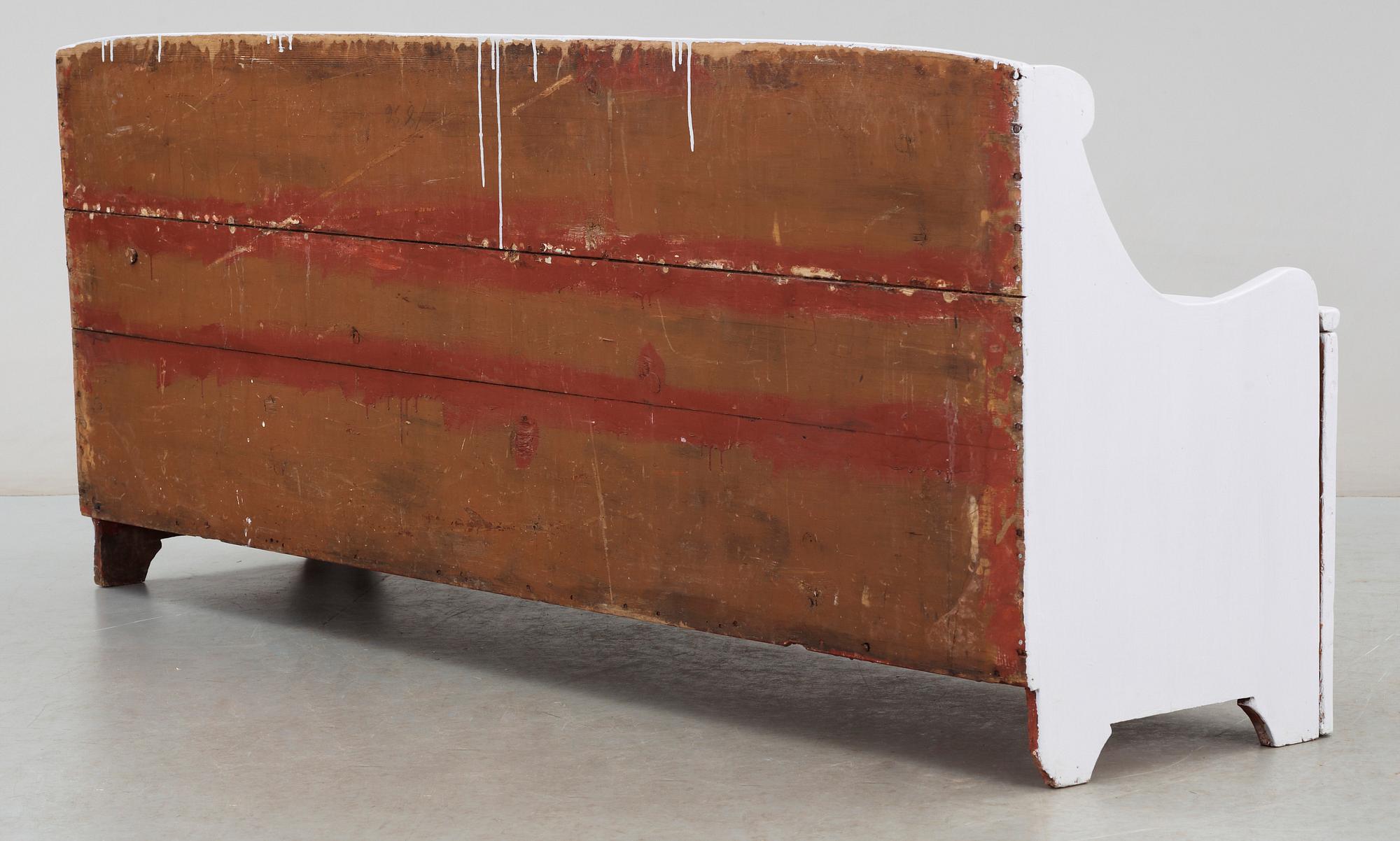 SOFFA / FÅLLBÄNK, allmoge, 1800-tal.