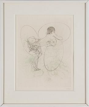 HANS BELLMER, 10 etchings in two colours, 1966-68, signed in pencil.