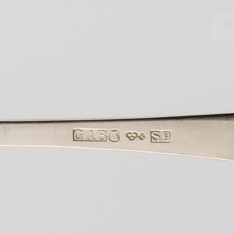 Jacob Ängman, cutlery 18 dlr silver "Rosenholm" GAB Eskilstuna 1970s.