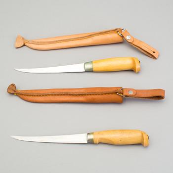 TWO FINNISH KNIVES, signed J Martini, Finland.