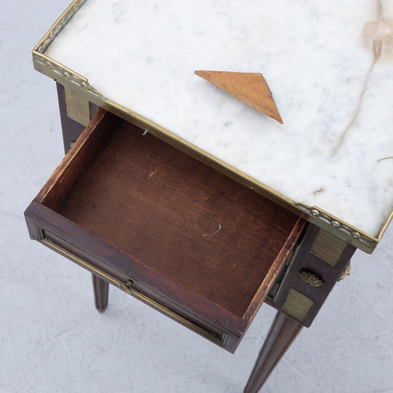 A Louis XVI-style chamberpot cupboard, late 19th century.