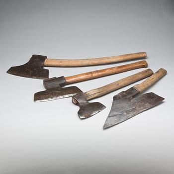 PARTI YXOR OCH BILOR, 4 stycken, 18/1900-tal.