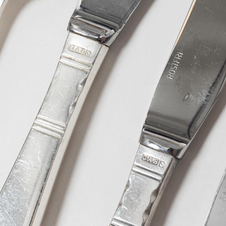 Jacob Ängman, bestickservis, 79 delar, silver, "Rosenholm" GAB, Eskilstuna, 1951-1990.