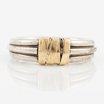 Ring, Cartier,  silver och 18K guld.