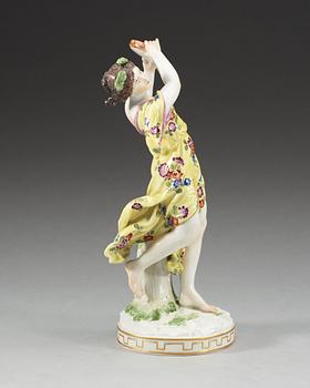 A Ludwigsburg figure of a tamburine player.