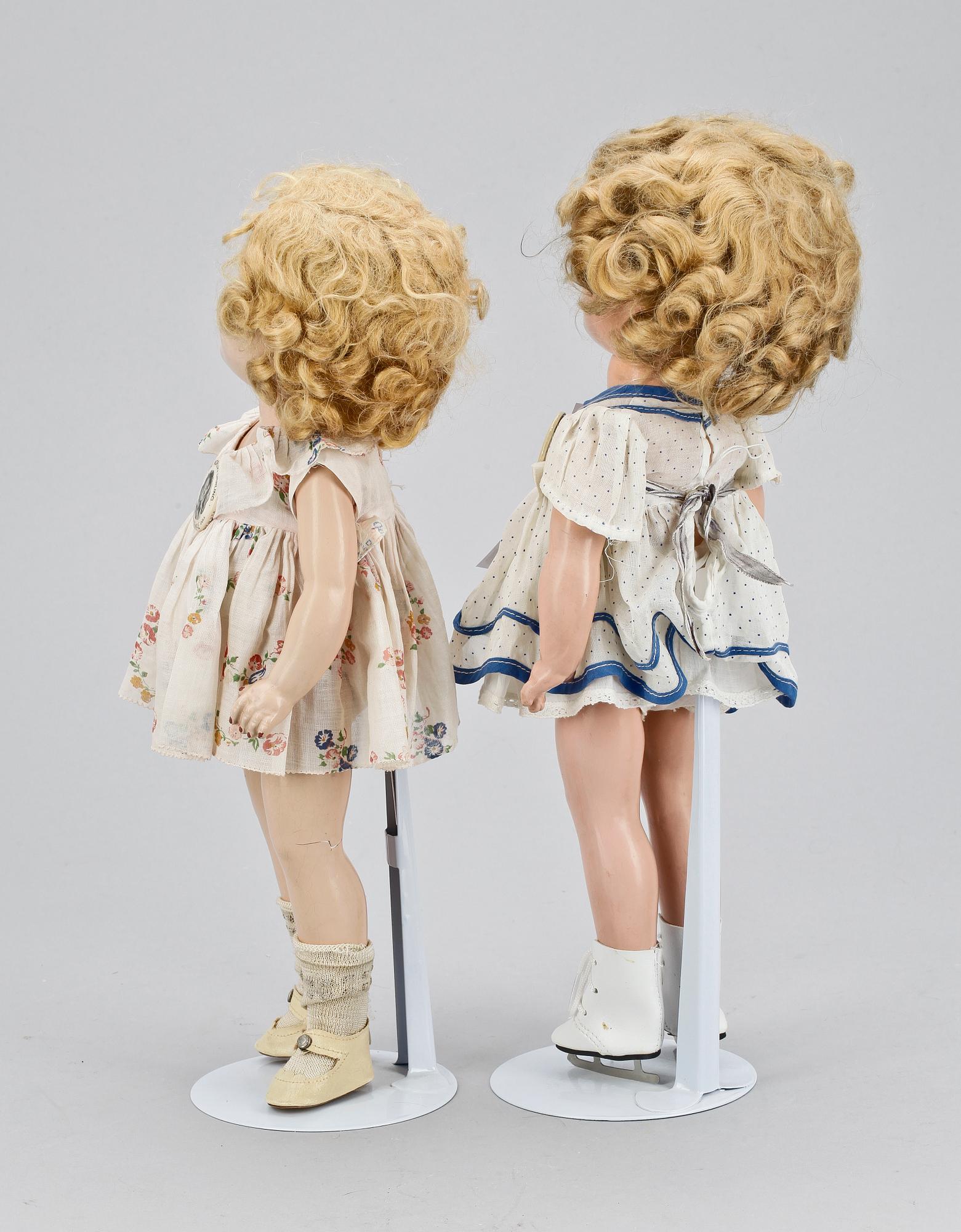 SHIRLEY TEMPLE-DOCKOR, 2 st. The Ideal Novelty and Toy Company, USA. 1930-tal.