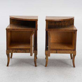 A pair of bedside tables, 1930's.