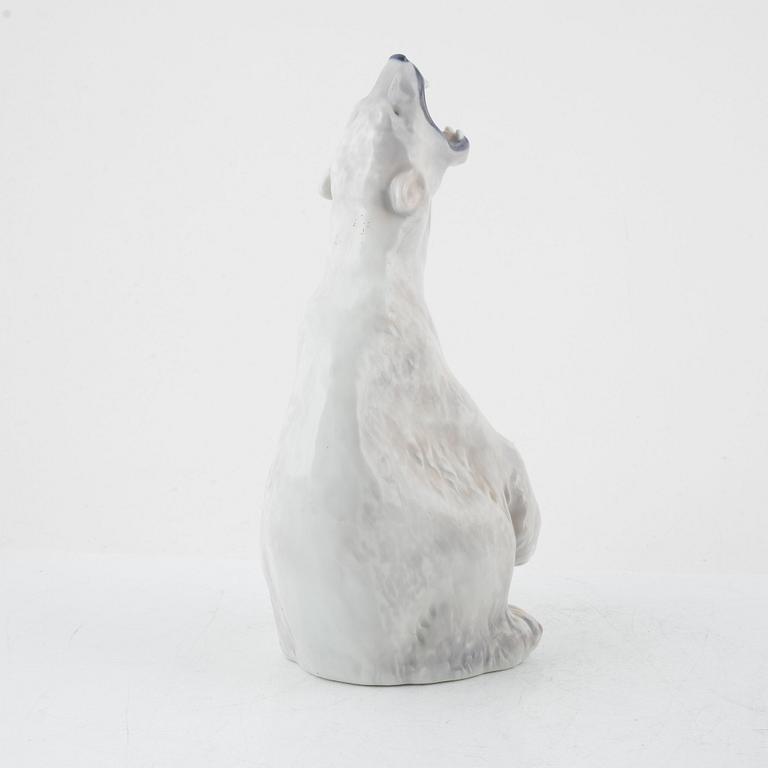 Carl Frederik Liisberg, a polar bear porcelain figurine, Royal Copenhagen, Denmark, 1966.