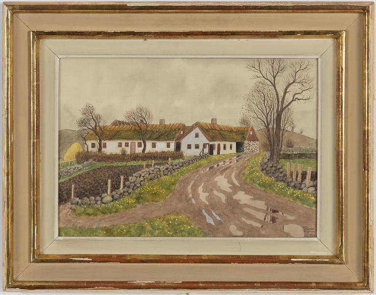 Oskar Bergman, "Gård Maglehem, Skåne".