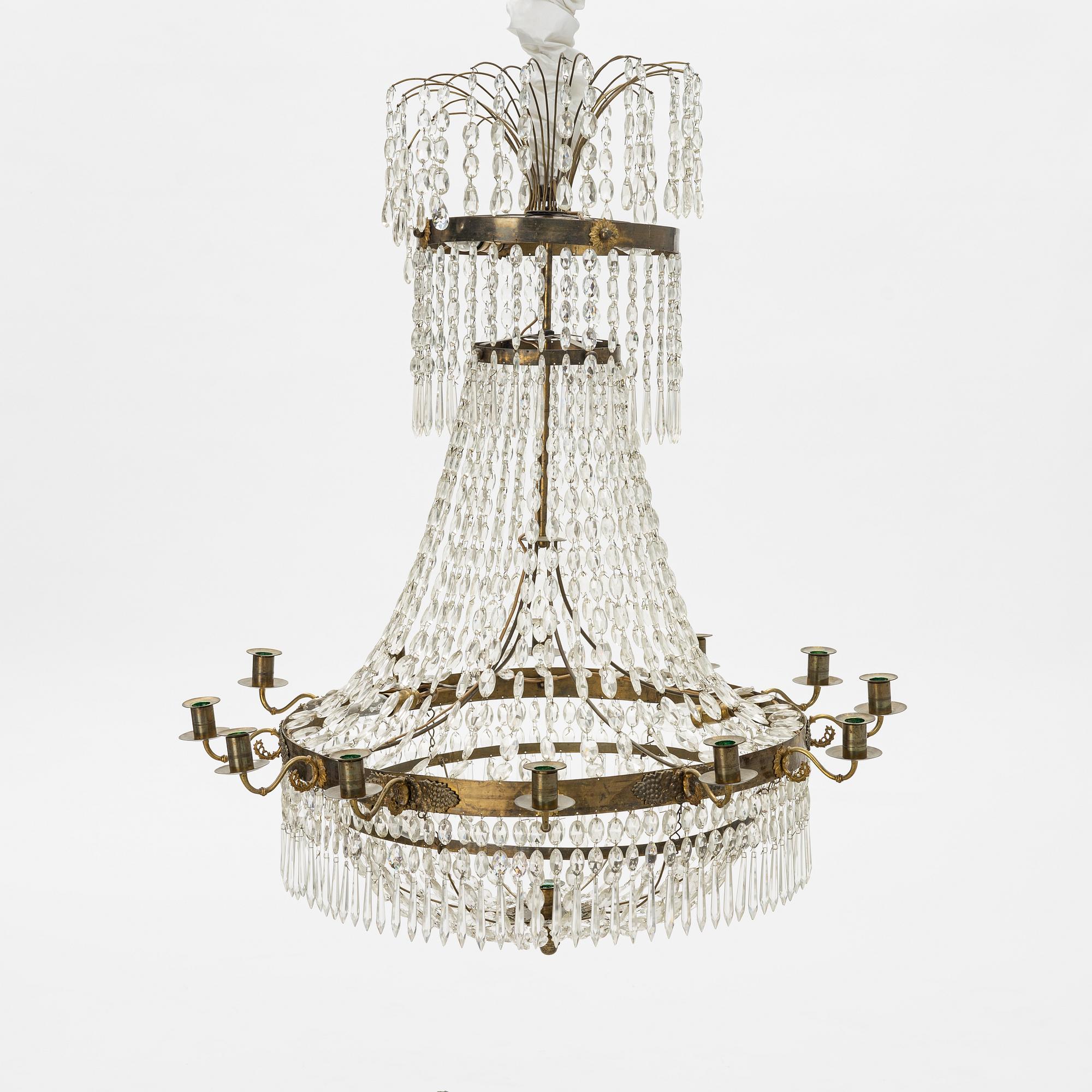 An Empire chandelier, 19th Century.