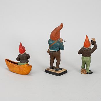 Three German Santa figurines, 1920's/30's..