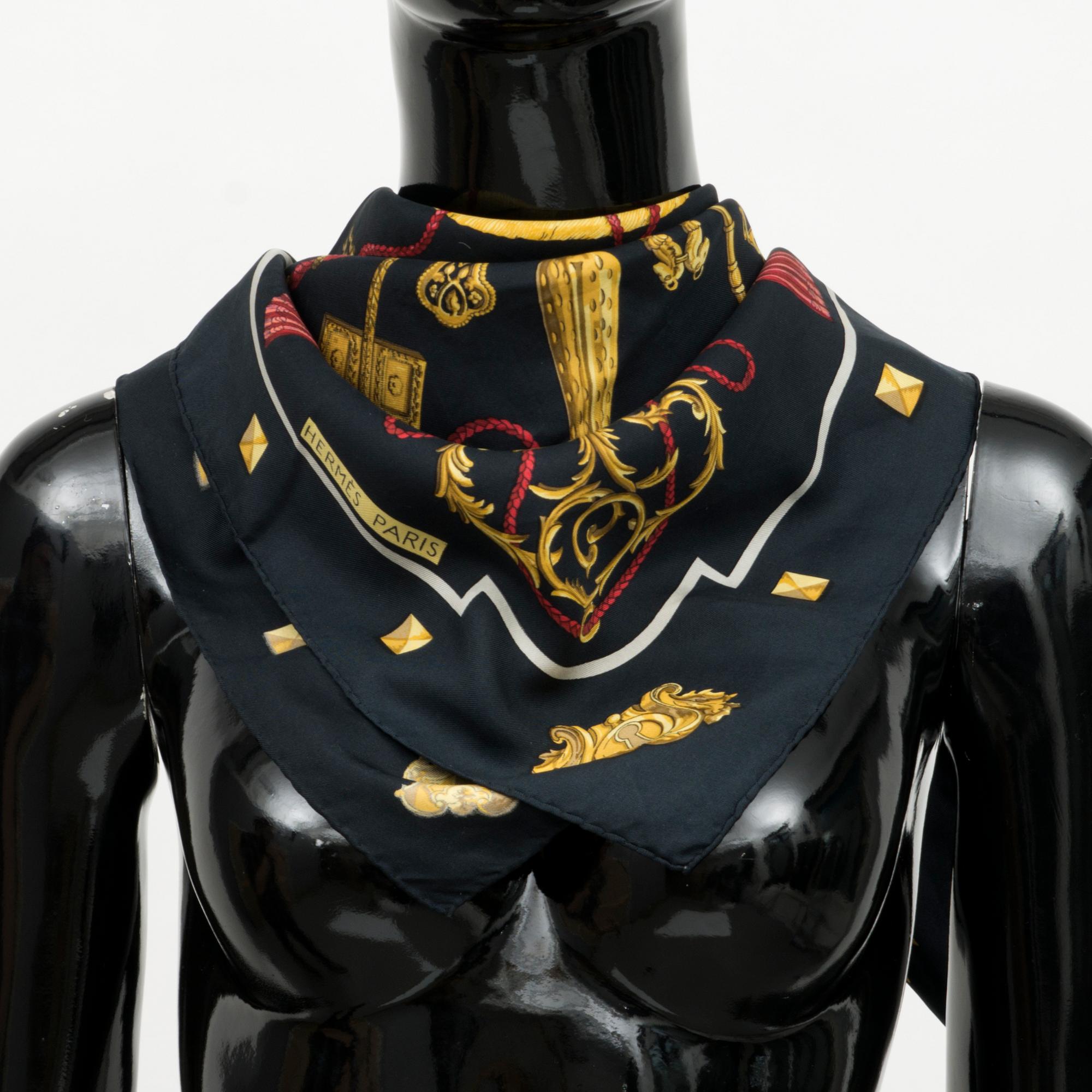 HERMÈS, "Les Clefs", scarf.