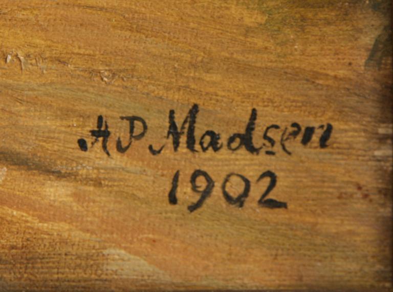 ANDREAS PETER MADSEN, olja på duk, sign och dat 1902.