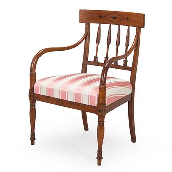 An empire armchair, St. Petersburg ca 1810.
