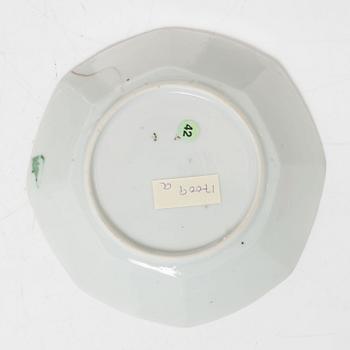 Koppar, åtta stycken, porslin. Qingdynastin, 1700-tal.