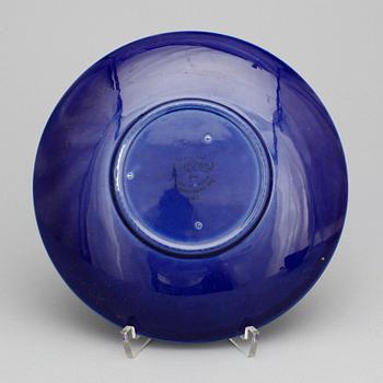 SERVISDELAR, 15+1 delar, flintgods, "Blå Eld", Hertha Bengtsson, Rörstrand, 1900-talets andra hälft.