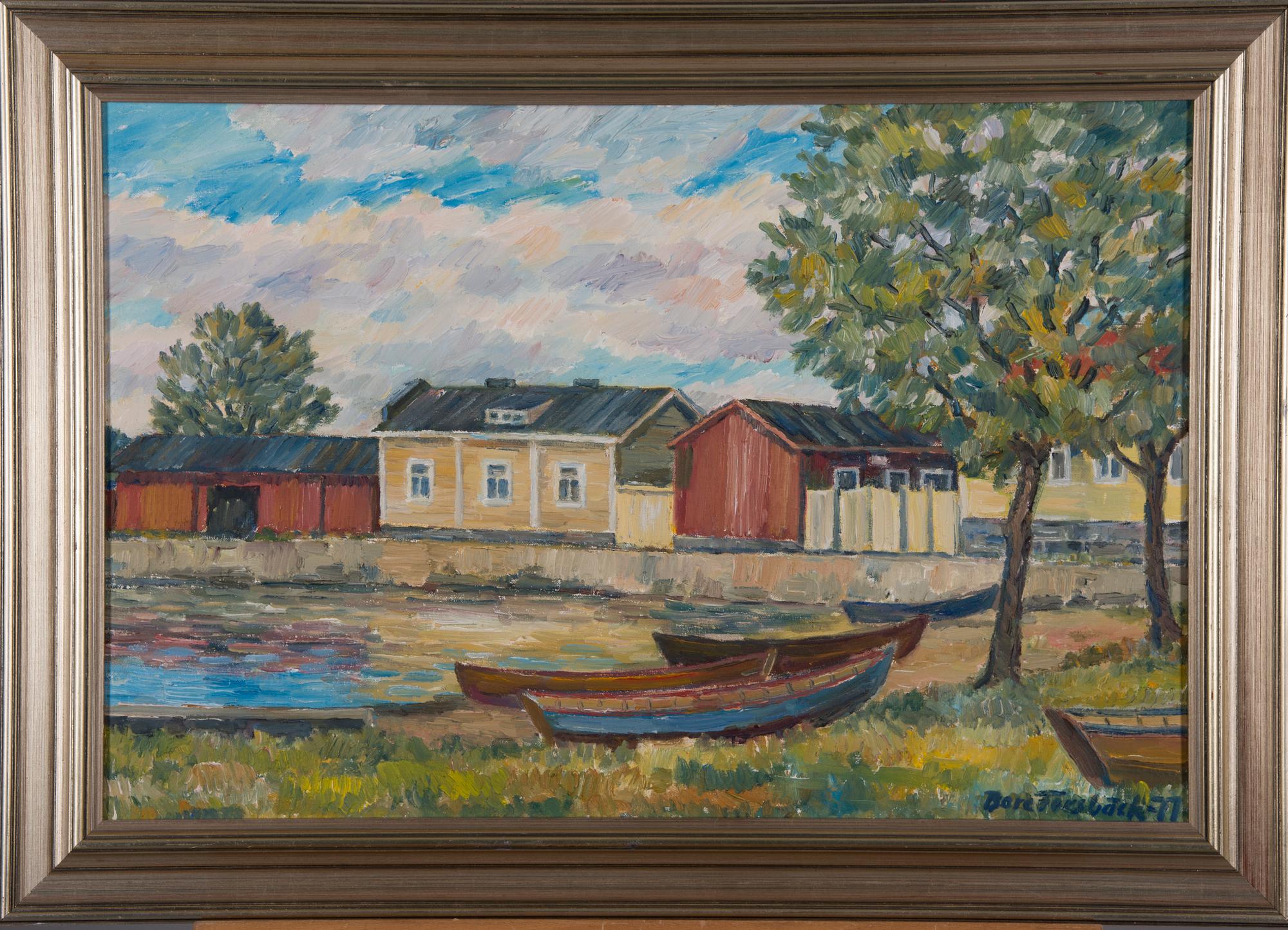 BORE FORSBÄCK, olja på duk, signerad och daterad -77.