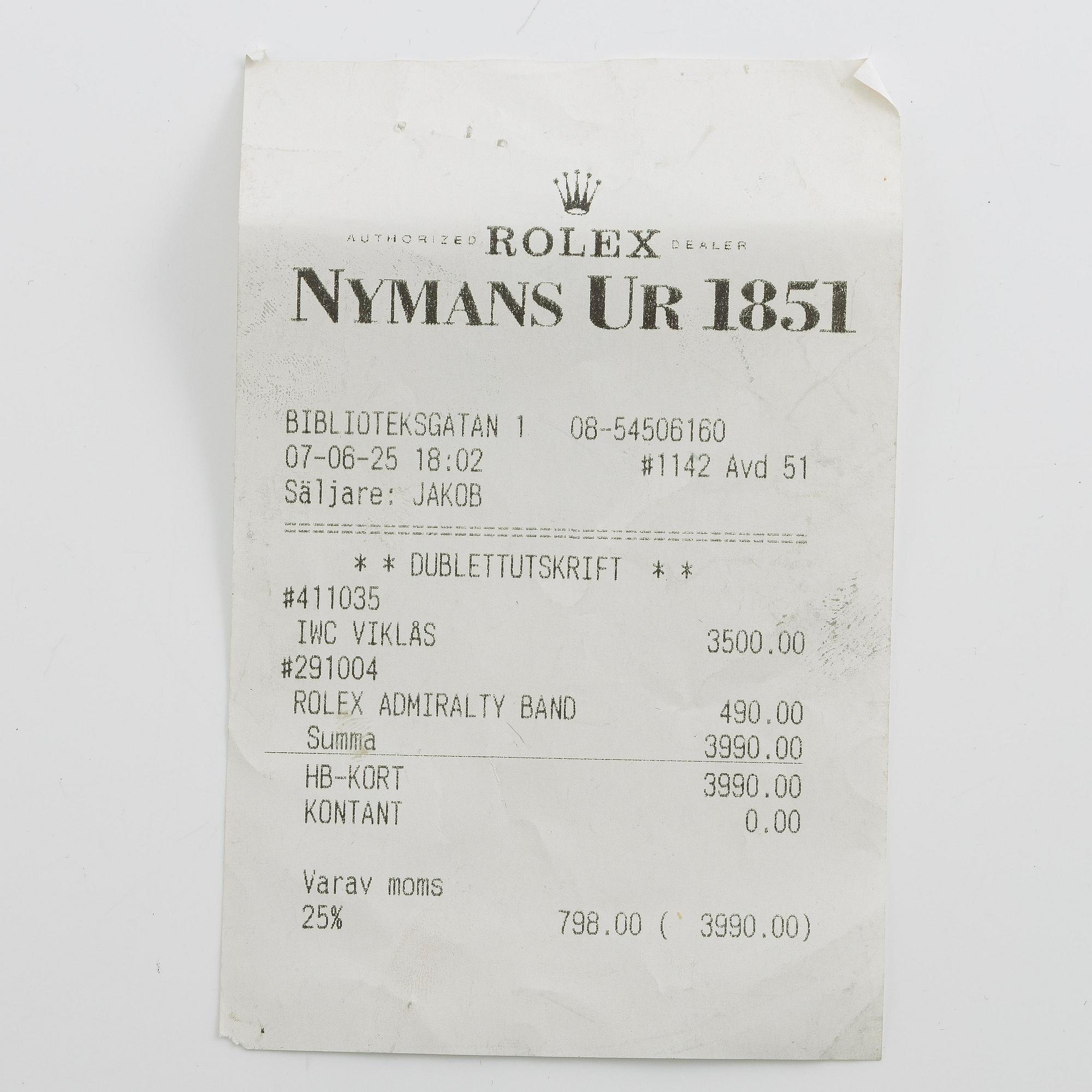 IWC, Portuguese Chrono, ca 2007.