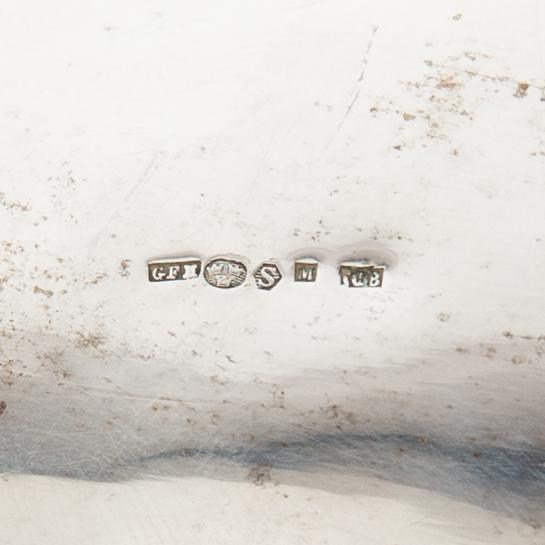 Gustaf Fredrik Hallengren Tea Service 3 dlr Rococo style silver Malmö 1934.