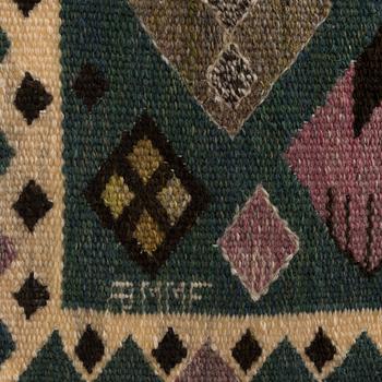A TEXTILE "Knoppen", 32 x 33 cm, Tapestry weave, Signed AB MMF. Around 34 x 49 cm.