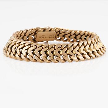 ARMBAND, 18K guld, Gustav Dahlgren & Co, Malmö. Vikt 72,4 gram.