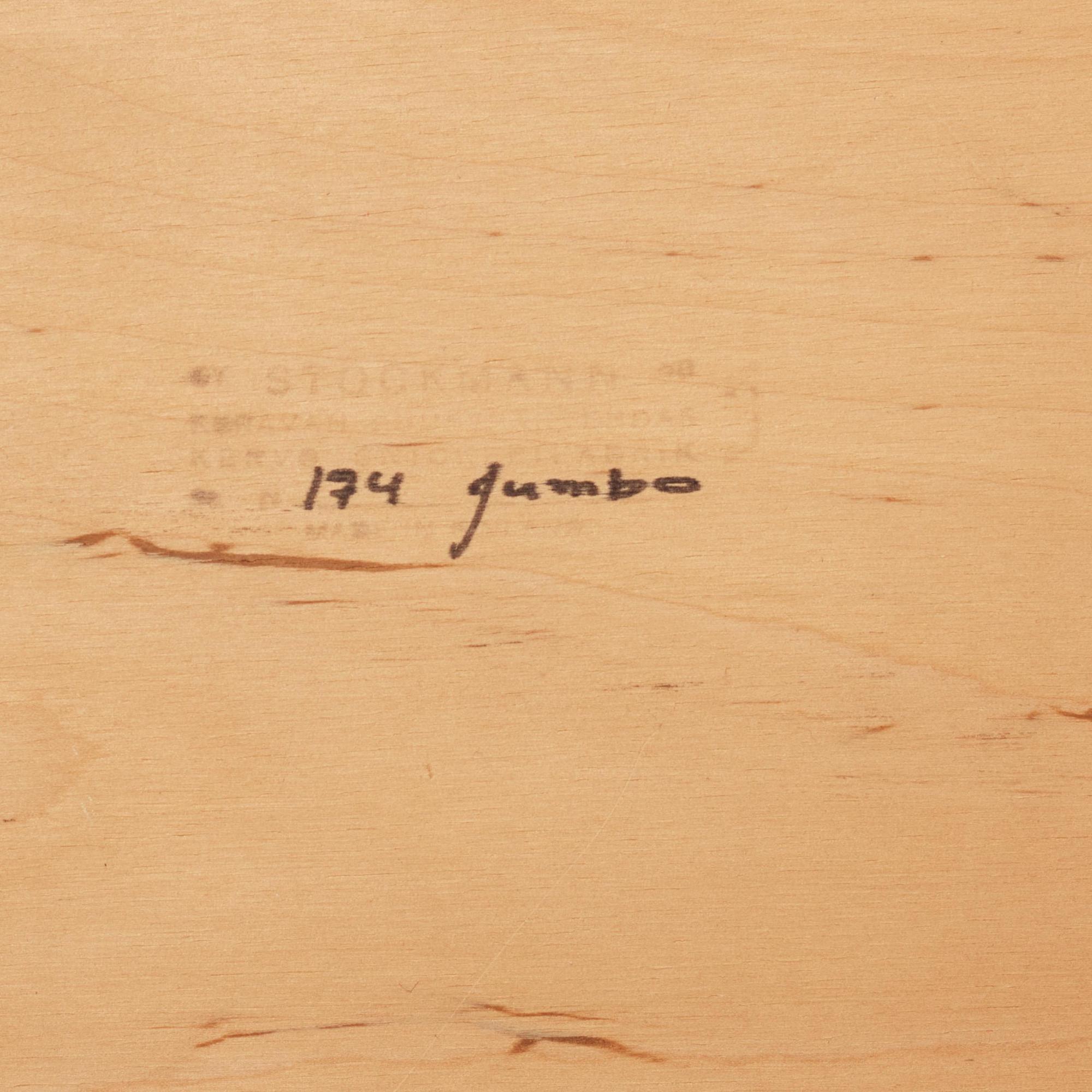 Olof Ottelin, fåtöljer ett par, "Jumbo", modell "174", Kervo Snickerifabrik för Stockmann, Finland, 1960-tal.