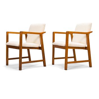 Carl Gustaf Hiort af Ornäs, a pair of mid-20th century 'Korsika' armchairs, Puunveisto Oy- Träsnideri Ab.