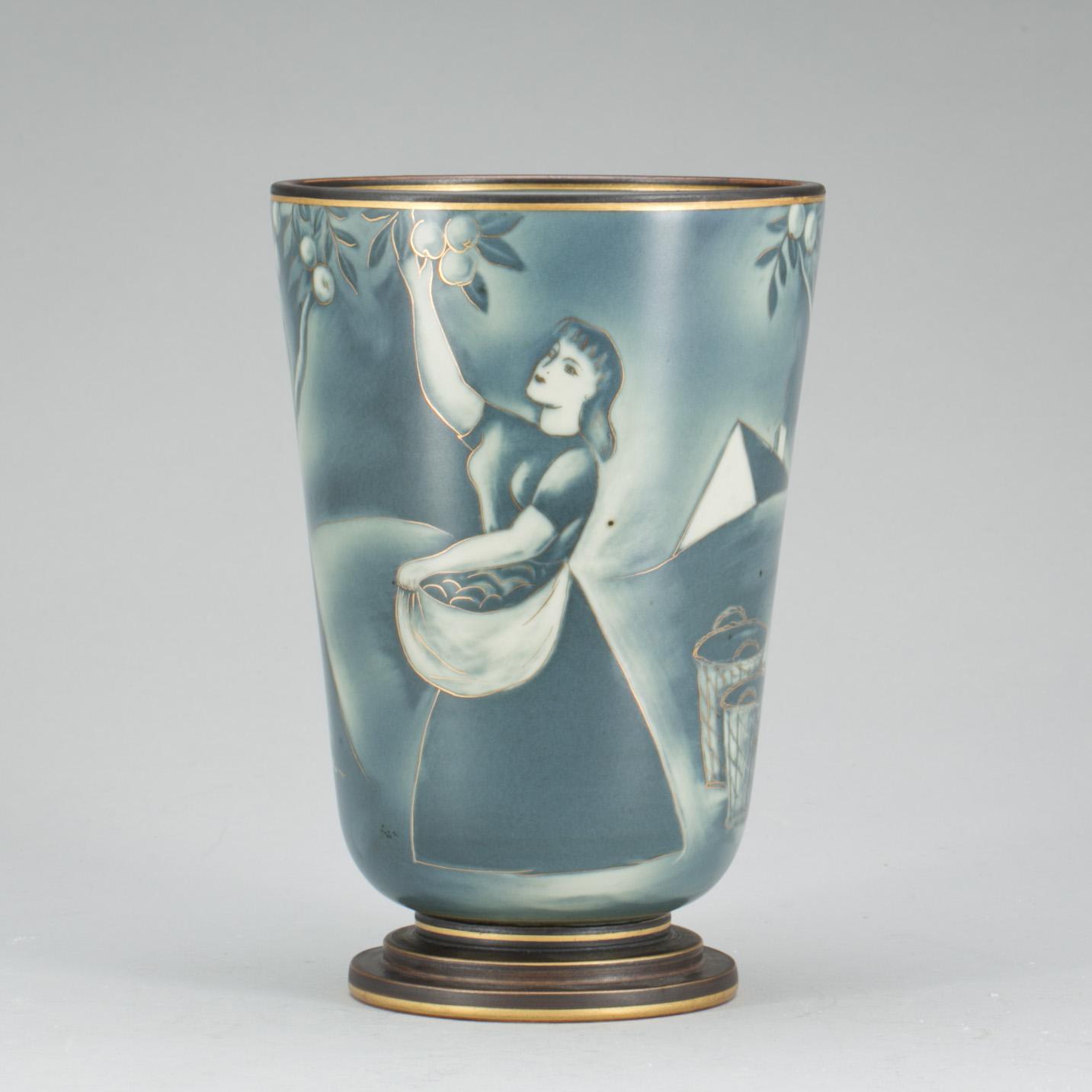 VAS, stengods, "Flambé", Gunnar Nylund, Rörstrand.