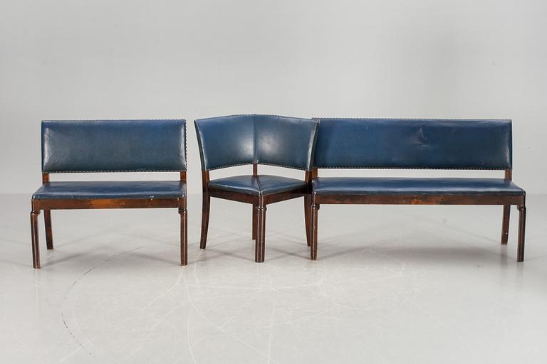 HÖRNSOFFA, 3 delar, 1940/50-tal.