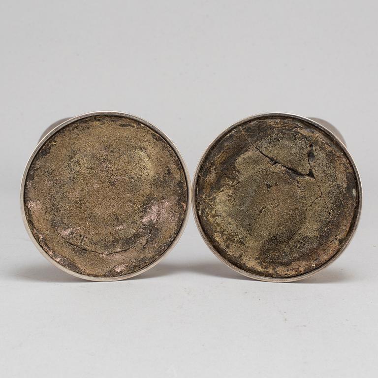 A pair of 20th century silver candlesticks, mark of Gustaf Jansson, CG Hallberg, Stockholm  1958.