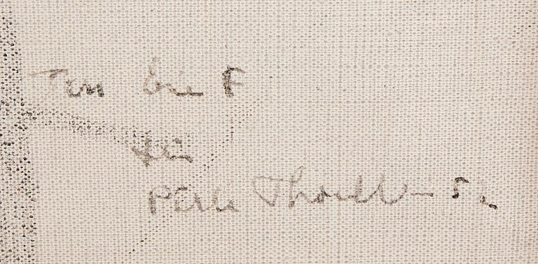 Pär Thorell, oil on canvas, self portrait, signed and dated -52.