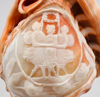 BORDSLAMPA, camé, 1900-talets första hälft.