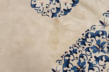 Matta, Kina, "antik finish", modern, 365x275 cm.