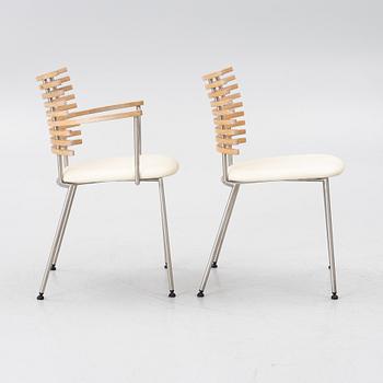 Henrik Lehm, 6 armchairs + 2 chairs, "Tiger", Naver Collection, Denmark.