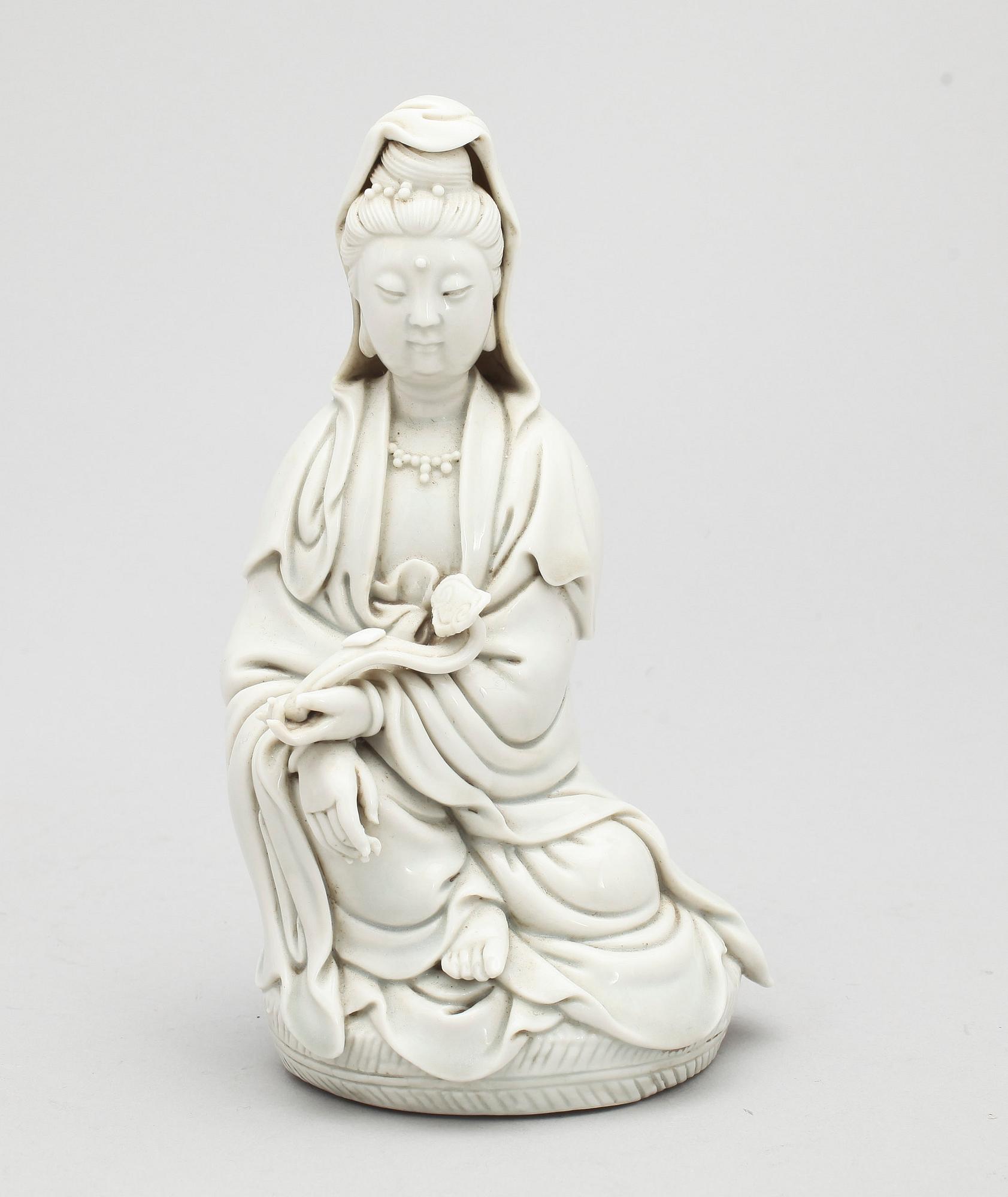 FIGURIN, blanc de chine, Kina, troligen sen Qing dynasti.