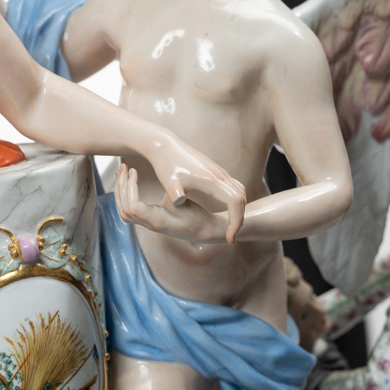 Meissen, Figurgrupp, porslin, "Allegorie der Handel", 1800-tal.