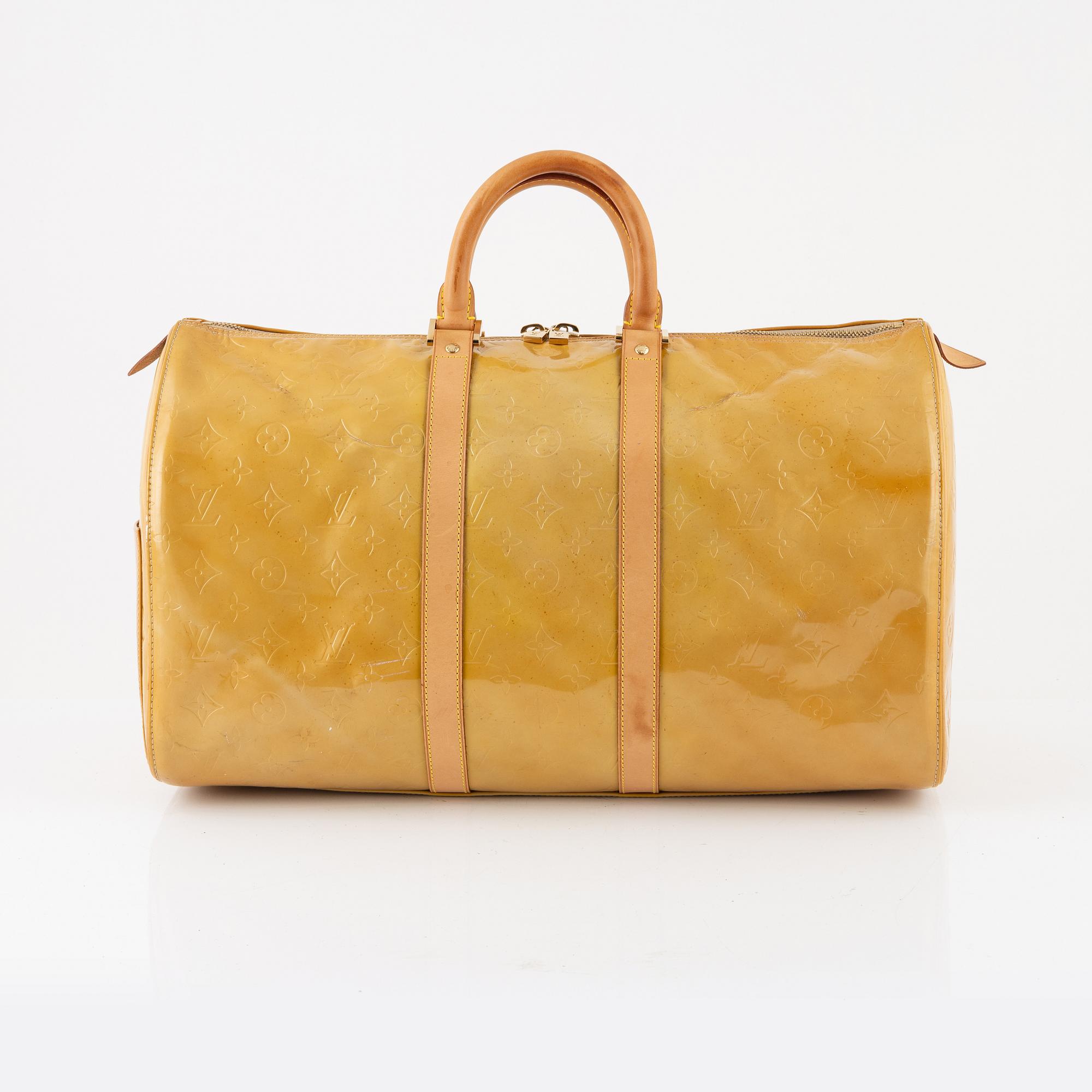 Louis Vuitton, weekend bag, "Vernis Keepall 45".