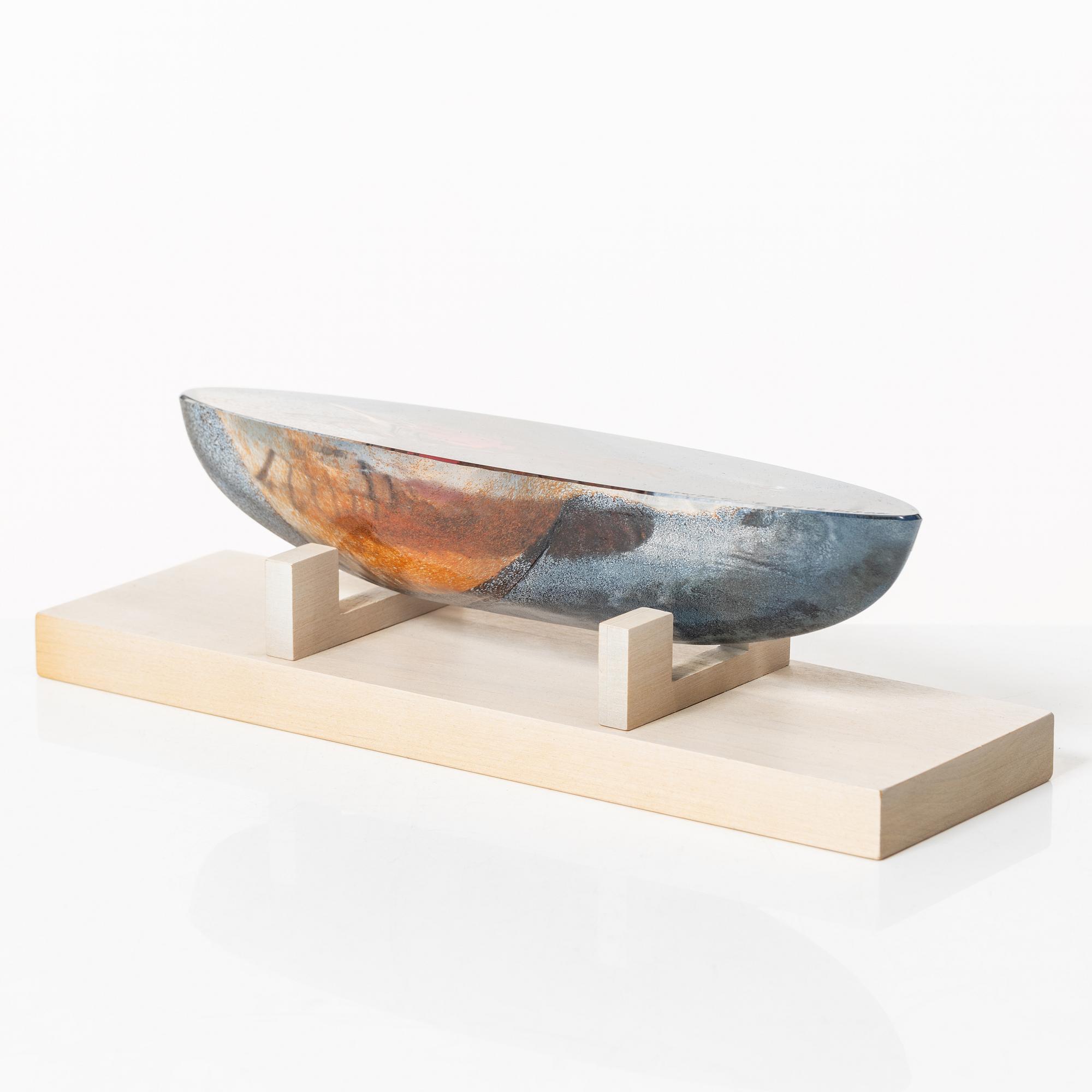 Bertil Vallien, a boat, Kosta Boda.