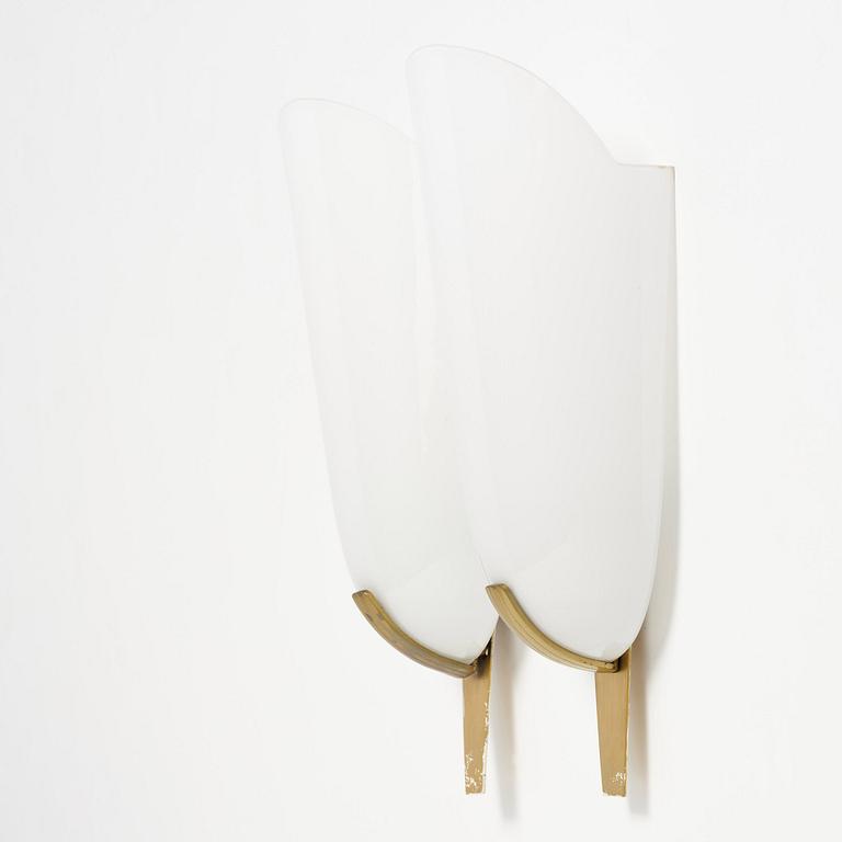 Harald Notini, a pair of wall sconces model "8495", Arvid Böhlmarks Lampfabrik, Stockholm, 1940s.
