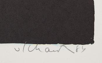 PHILIP VON SCHANTZ, färglitografi, signerad, daterad 84 och numrerad 123/170.