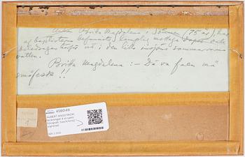 ALBERT ENGSTRÖM, teckningar 4 st samt fotografi, tusch/krita, signerad.