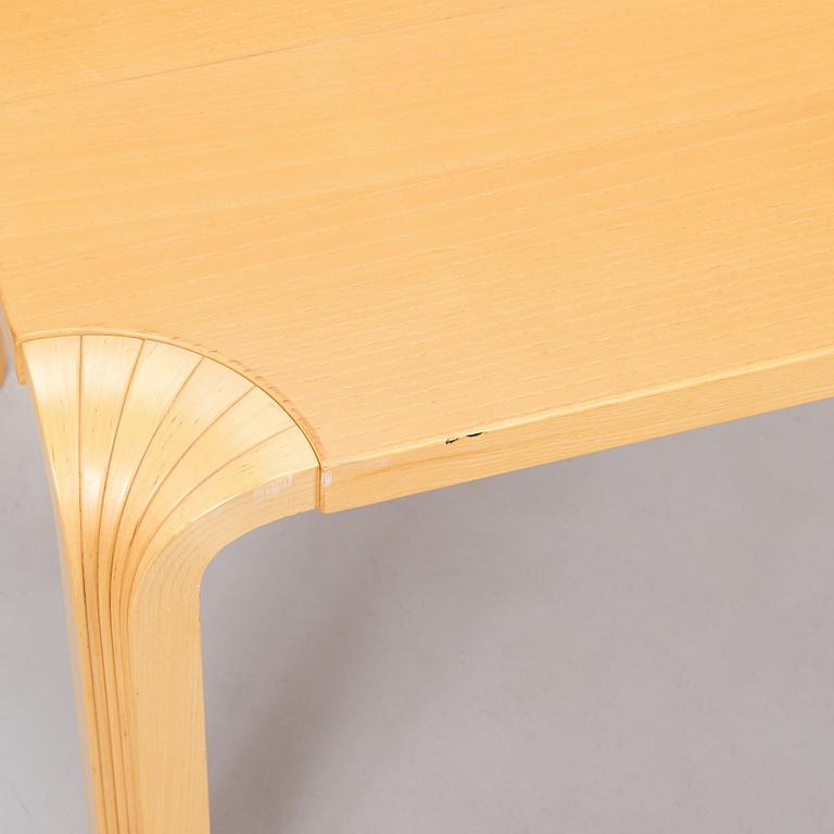 Alvar Aalto, a 1960s coffee table model MX800B, altered, for Artek.