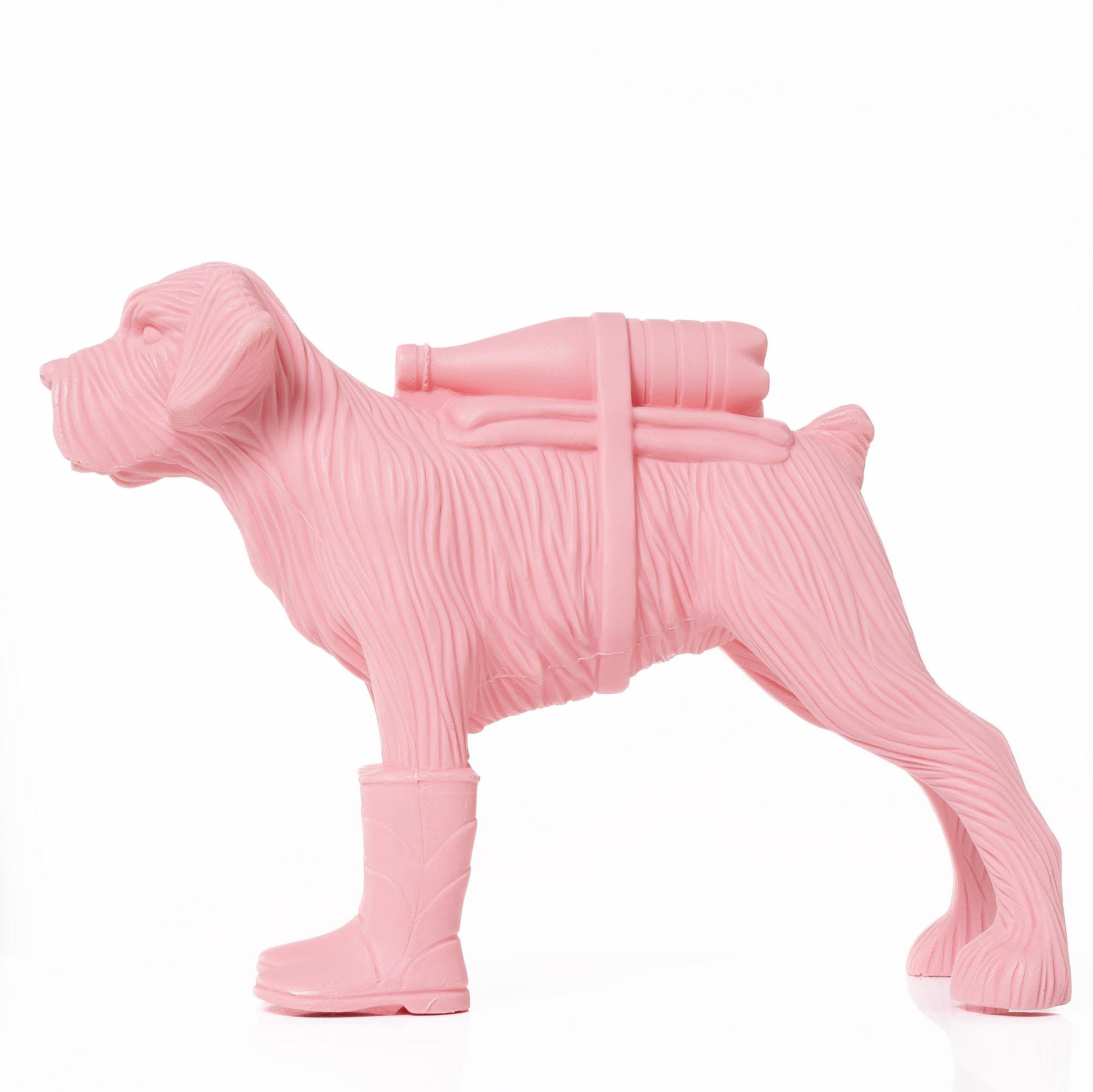 William Sweetlove, "Cloned Schnauzer with water bottle". (Pink).