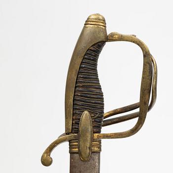 A 19th century sword, with scabbard.