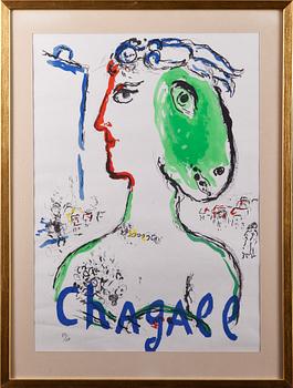 MARC CHAGALL, litografiska utställningsaffischer, 2 st.